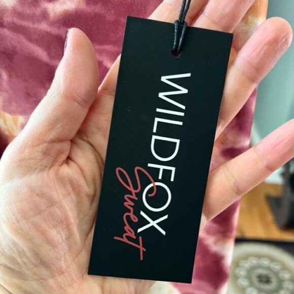 Wildfox NWT Sweat Pink Watercolor Printed Leggings High Waist Workout XLarge - Picture 3 of 10